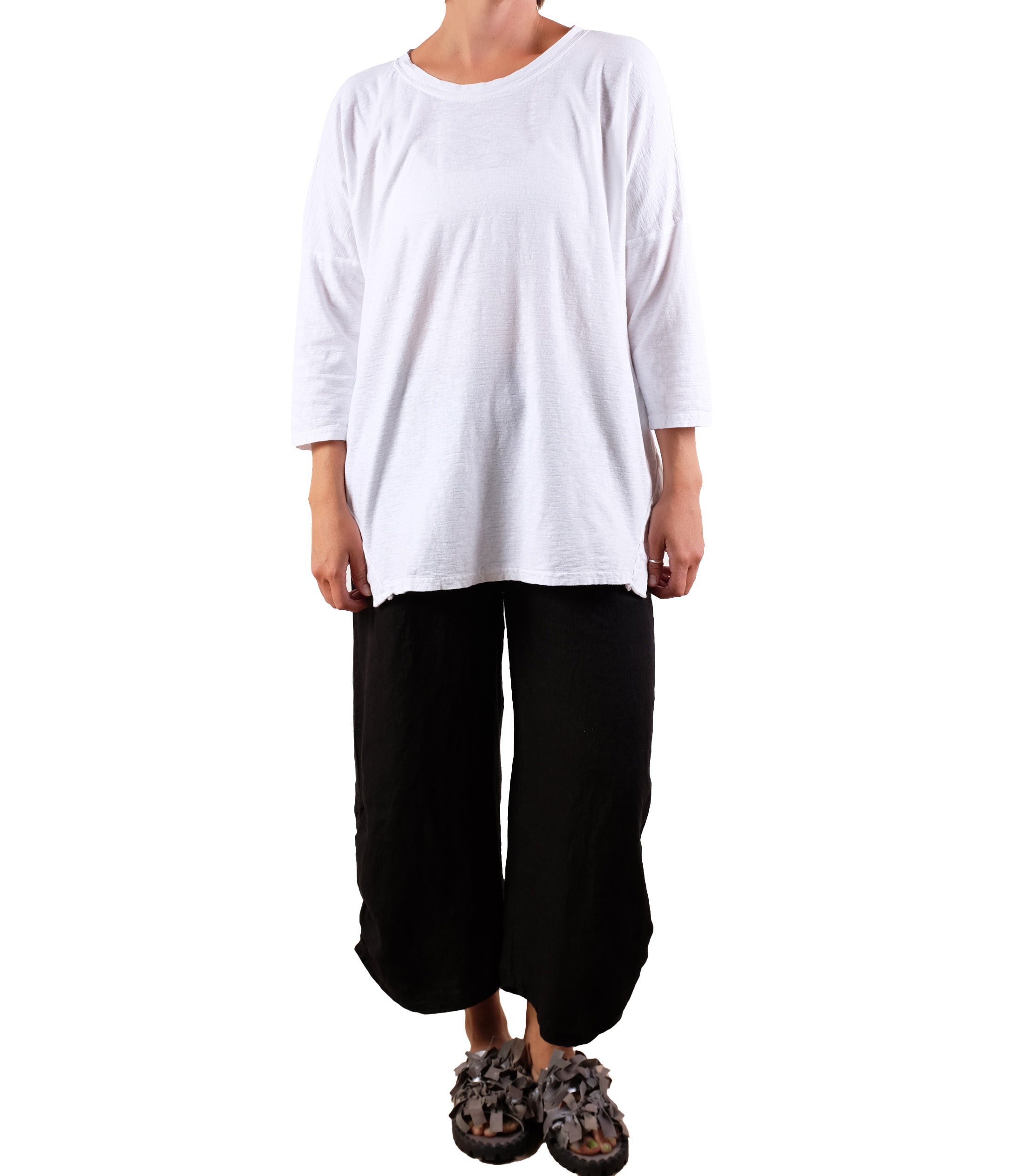 Cutloose Ruched Pant with Pockets in Black