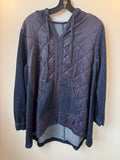 T2T Alembika Denim Zip Up Hoodie Size 1 (runs big)