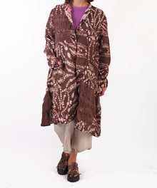  Krista Larson Francis Coat in Fucshia Batik Linen