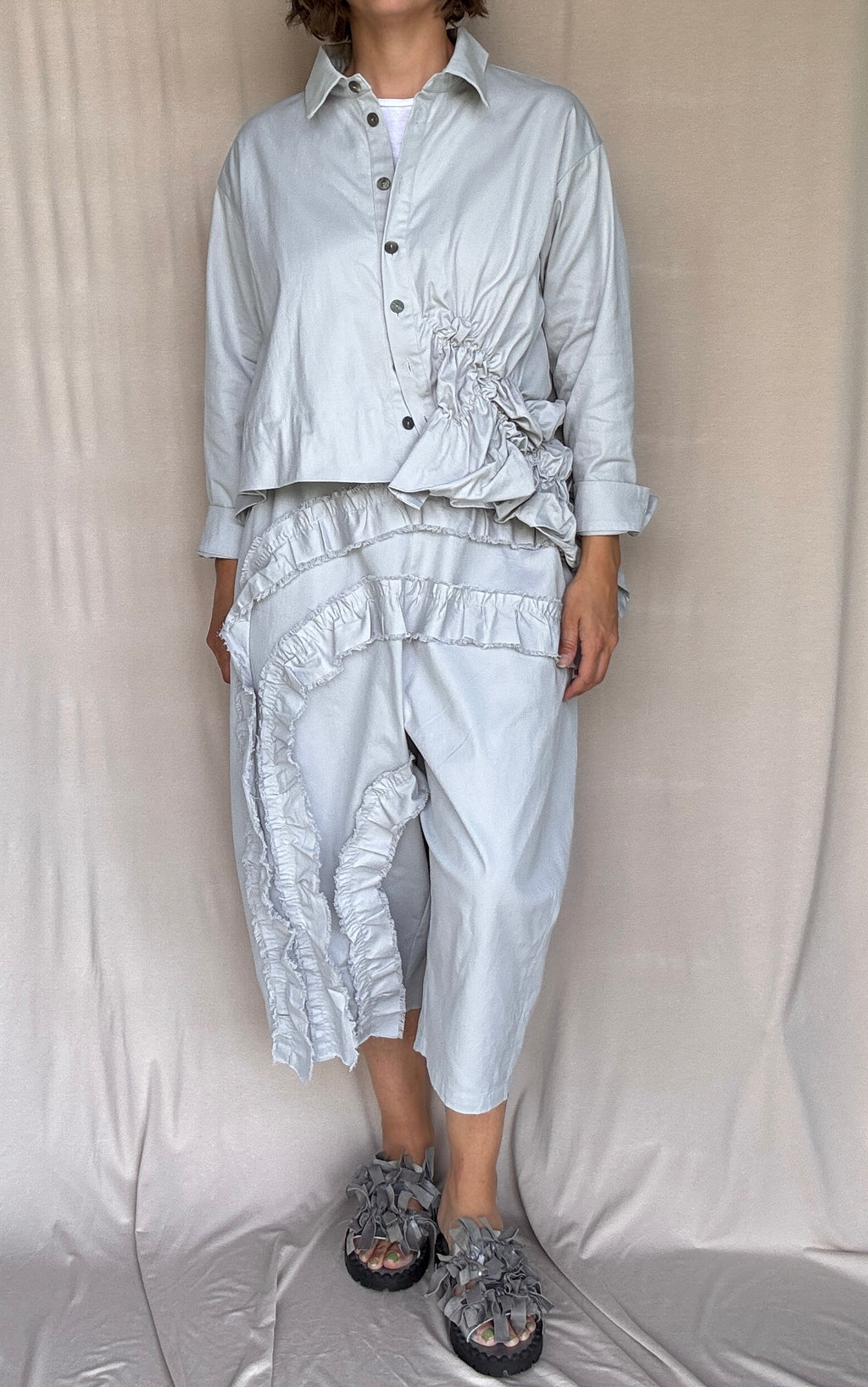 Moyuru Light Blue Cotton Twill Jacket