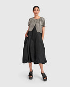 Alembika Black with Stripe Cardy Dress