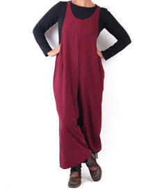  Cutloose Wide Leg Overalls in Cardinal