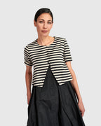 Alembika Black with Stripe Cardy Dress