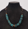 Debe Dohrer Tibetan Turquoise with African Coin Necklace