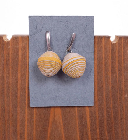 Handmade Blue/Gold Paper Earrings