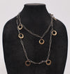 Debe Dohrer Silver Paperclip Chain with Brass Circles