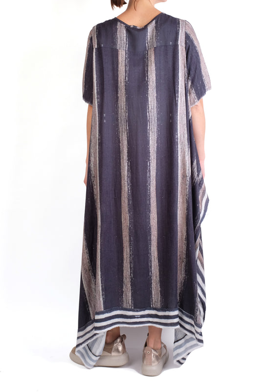 Loyko "Black Stripe" Dress in Print