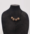 Debe Dohrer Ancient Brass Balls on Leather Necklace