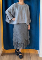 Gershon Bram Mesh With Plaid Lining Skirt