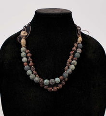  Debe Dohrer Speckled Jasper and African Turquoise Necklace