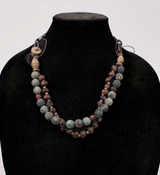 Debe Dohrer Speckled Jasper and African Turquoise Necklace