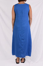 Cutloose Maxi Tank Dress in Vivid Blue