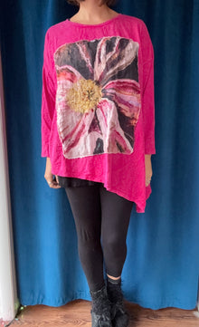  Krista Larson Fuchsia Painting LS Shirt in Fuchsia