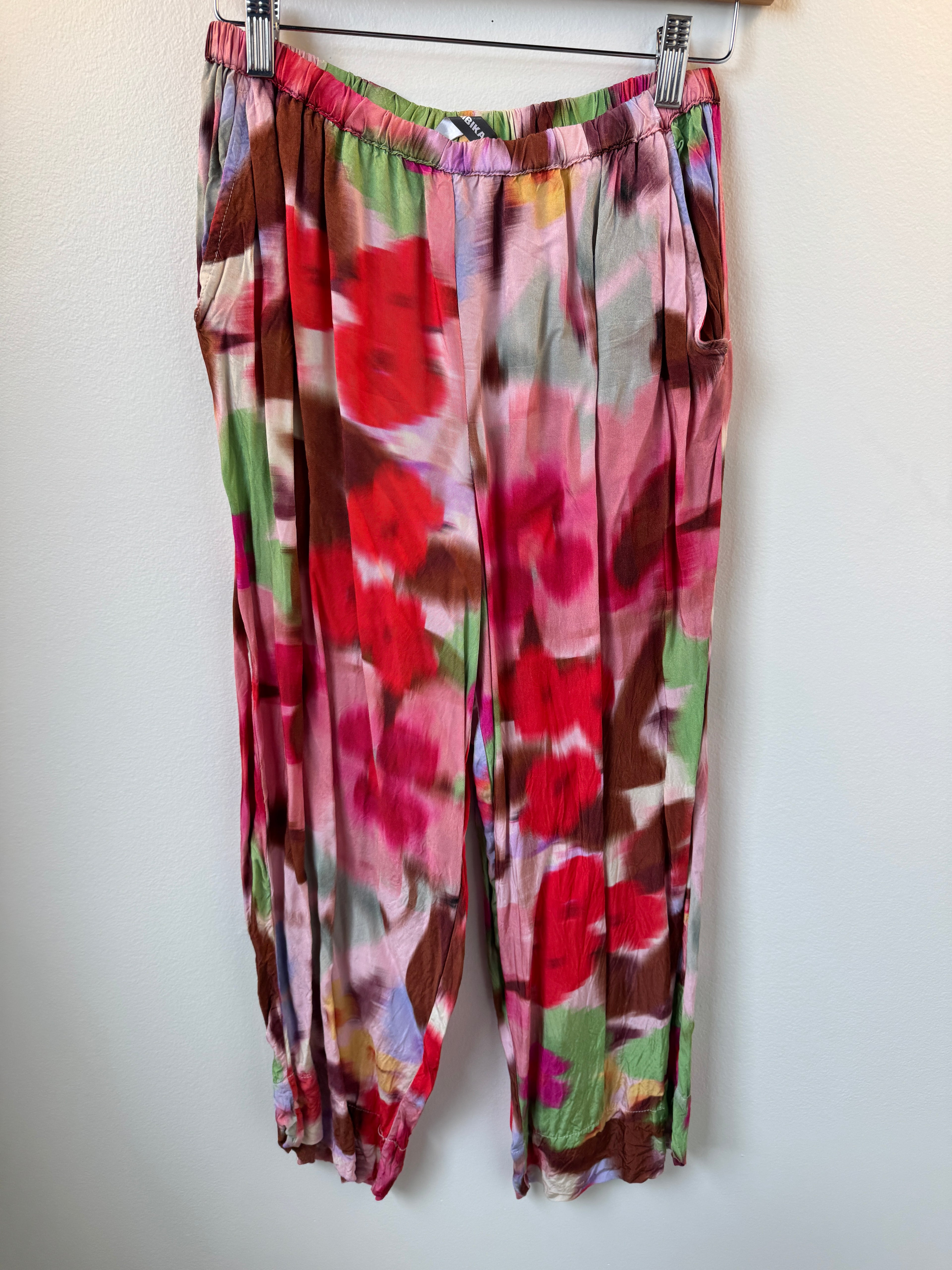T2T Alembika Multicolor Silky Pants Medium