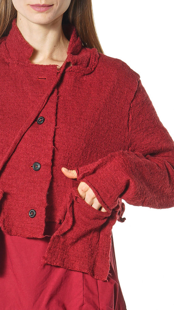 Rundholz Black Label Crop Red Wool Sweater
