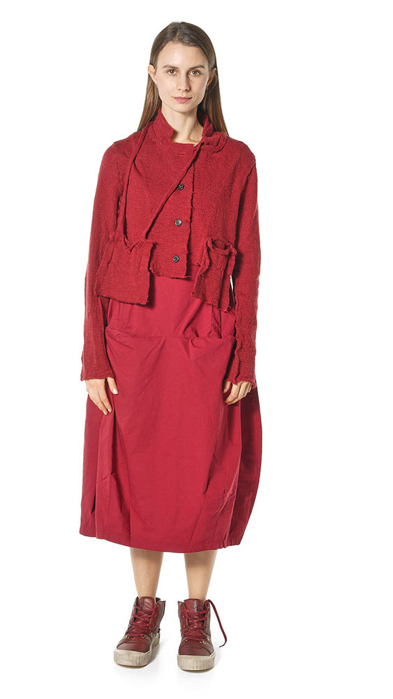 Rundholz Black Label Crop Red Wool Sweater