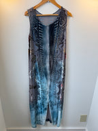 T2T Vintage Silk Velvet Burnout Column Dress Fits Like S/M