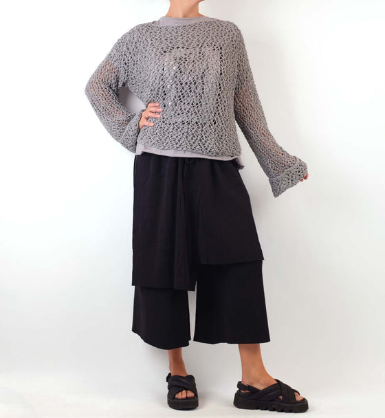 Loyko "Feel" Knitted Blouse in Grey