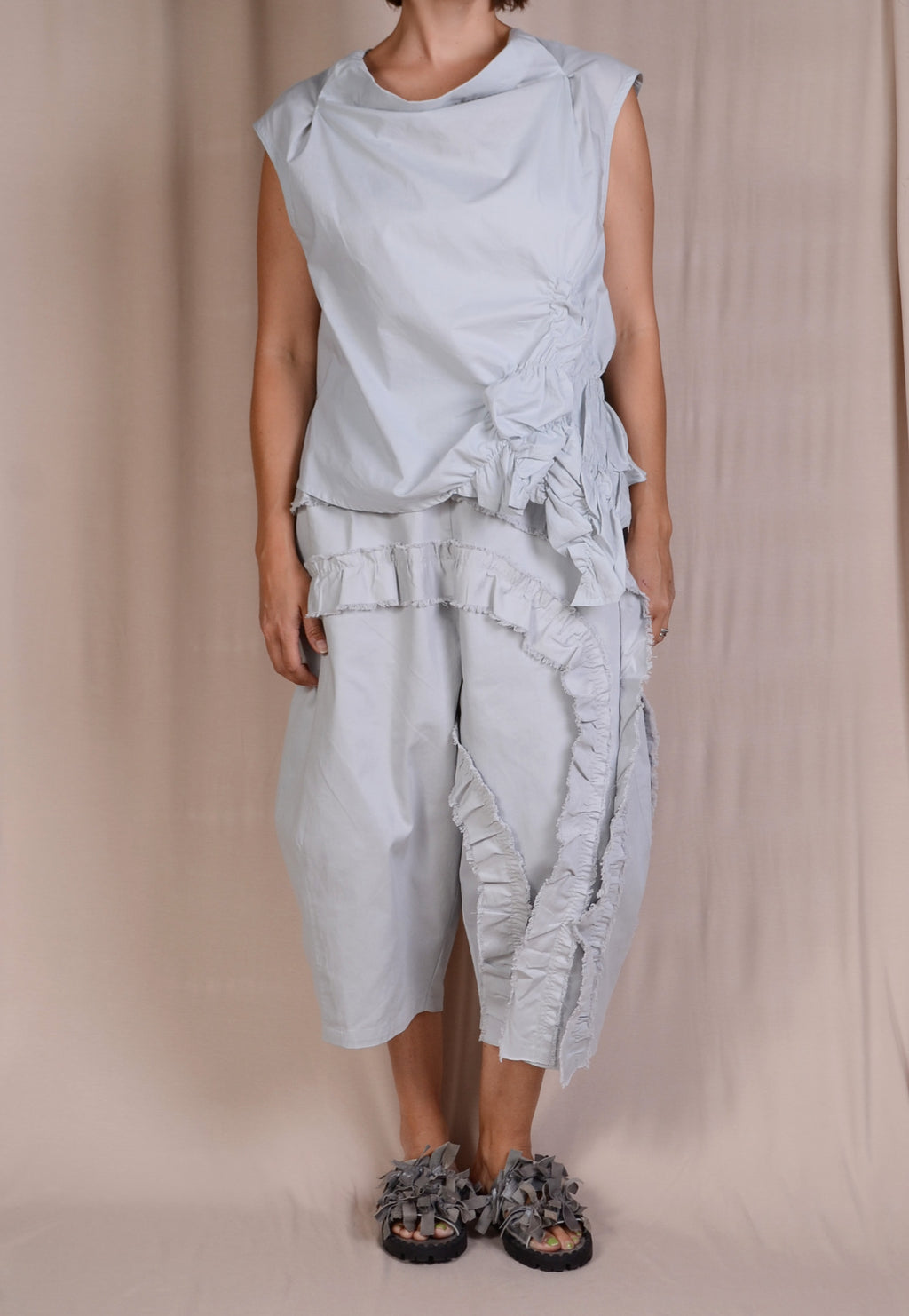 Moyuru Light Blue Cotton Twill Pants