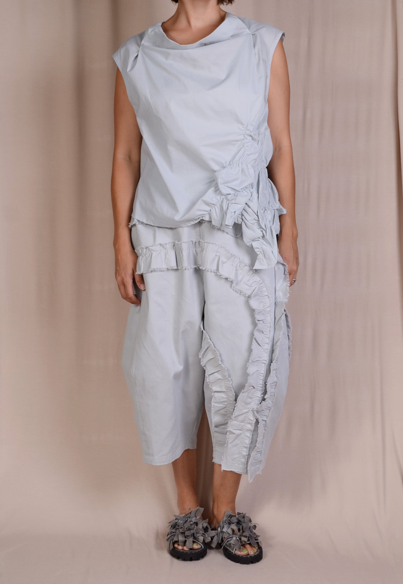 Moyuru Light Blue Cotton Twill Pants