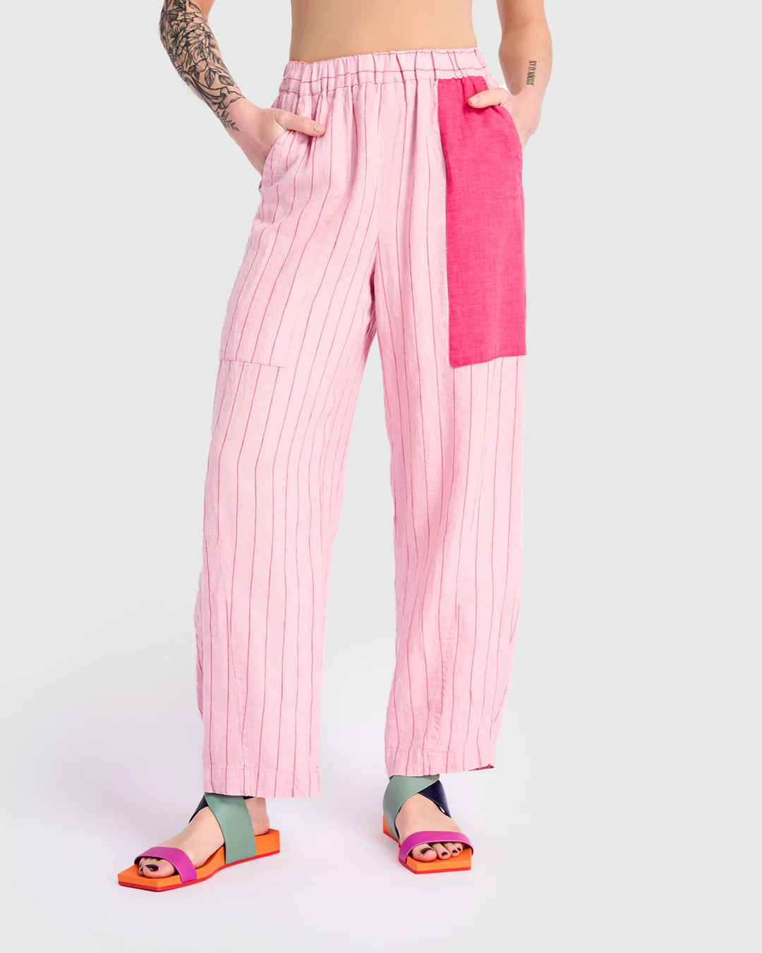 Alembika Pink Stripe Pants