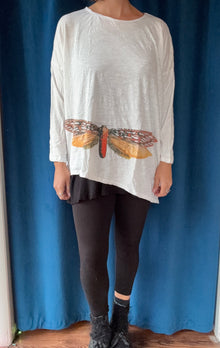  Krista Larson Butterfly LS Tee in White