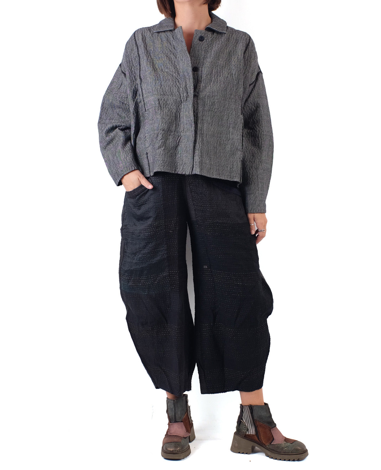 Mieko Mintz Jaipur Patch Kantha Lantern Pants