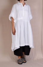 Moyuru White Cotton Dress