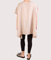 KQ Designs Cream/Burgundy Check One Size Tunic