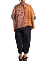 Mieko Mintz Vintage Silk Kantha Mini Poncho