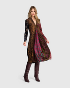 Alembika Cut Velvet Dress and Slip in Regal