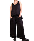Bodil Pant with Ruffles in Black