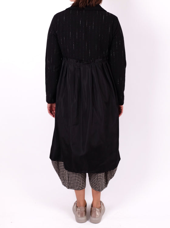 Baci Black Pleated Dress/Coat