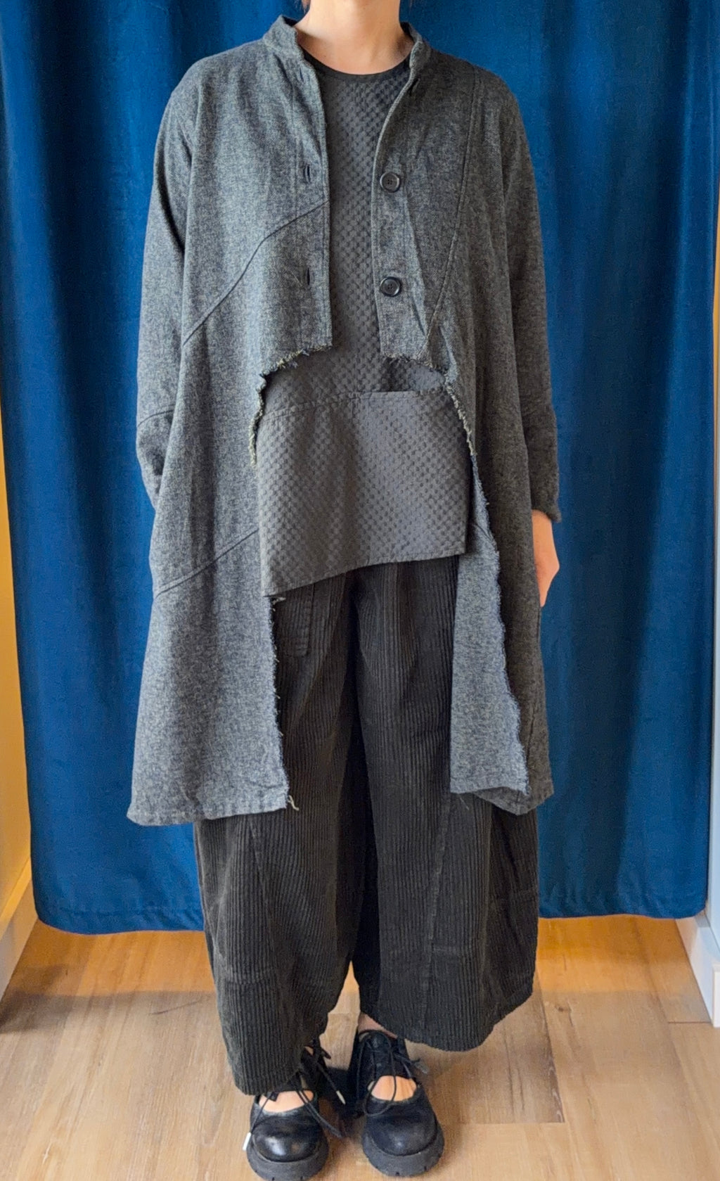 Bodil Long Tweed Jacket In Juniper