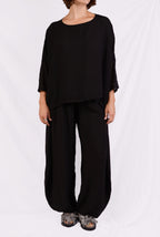 Cutloose Check Sleeve Crop Topper