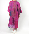 Mieko Mintz Georgette Vintage Silk Patch Kantha Kimono Maxi