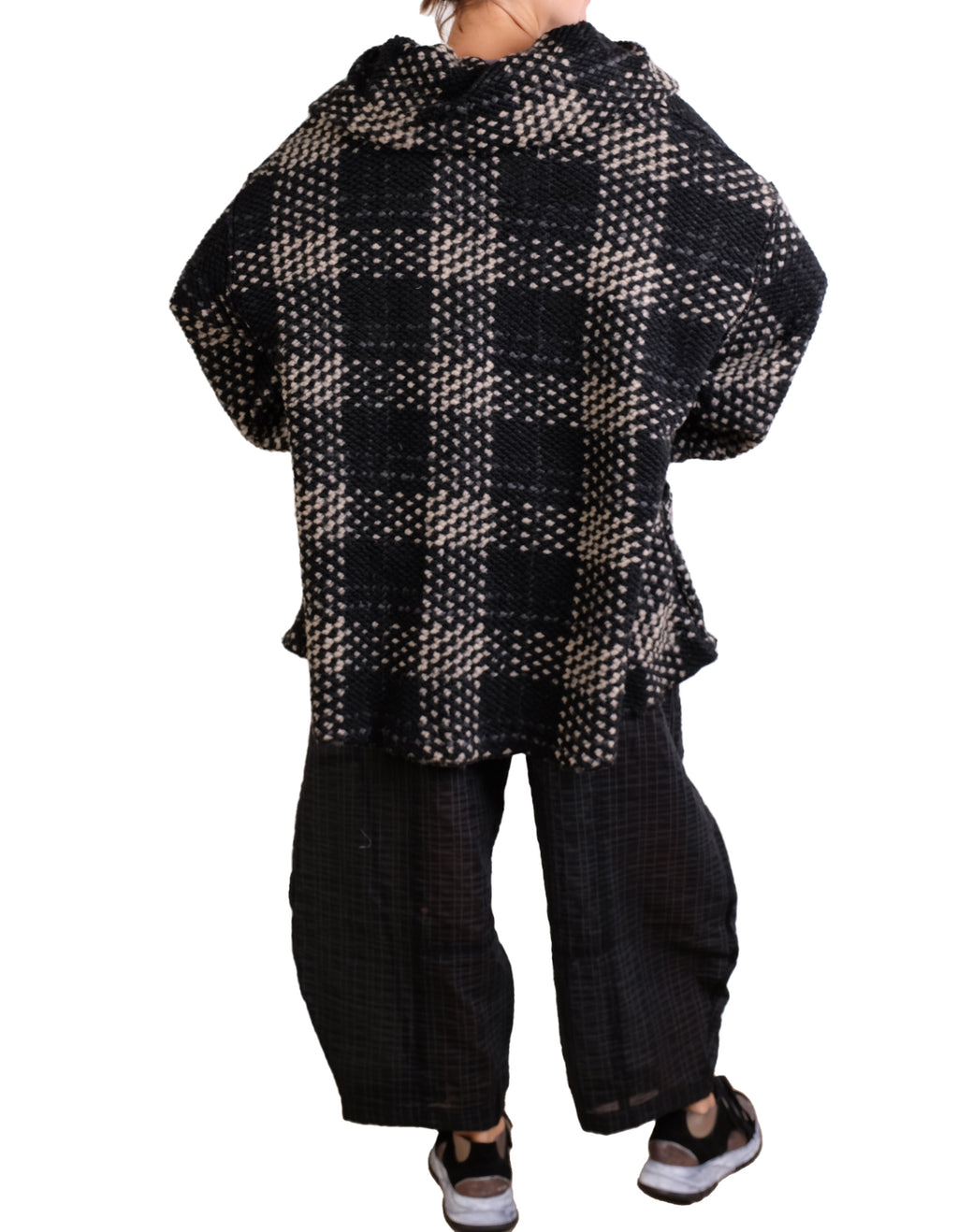 Dress To Kill Black Taupe Heavy Knit Iris Coat