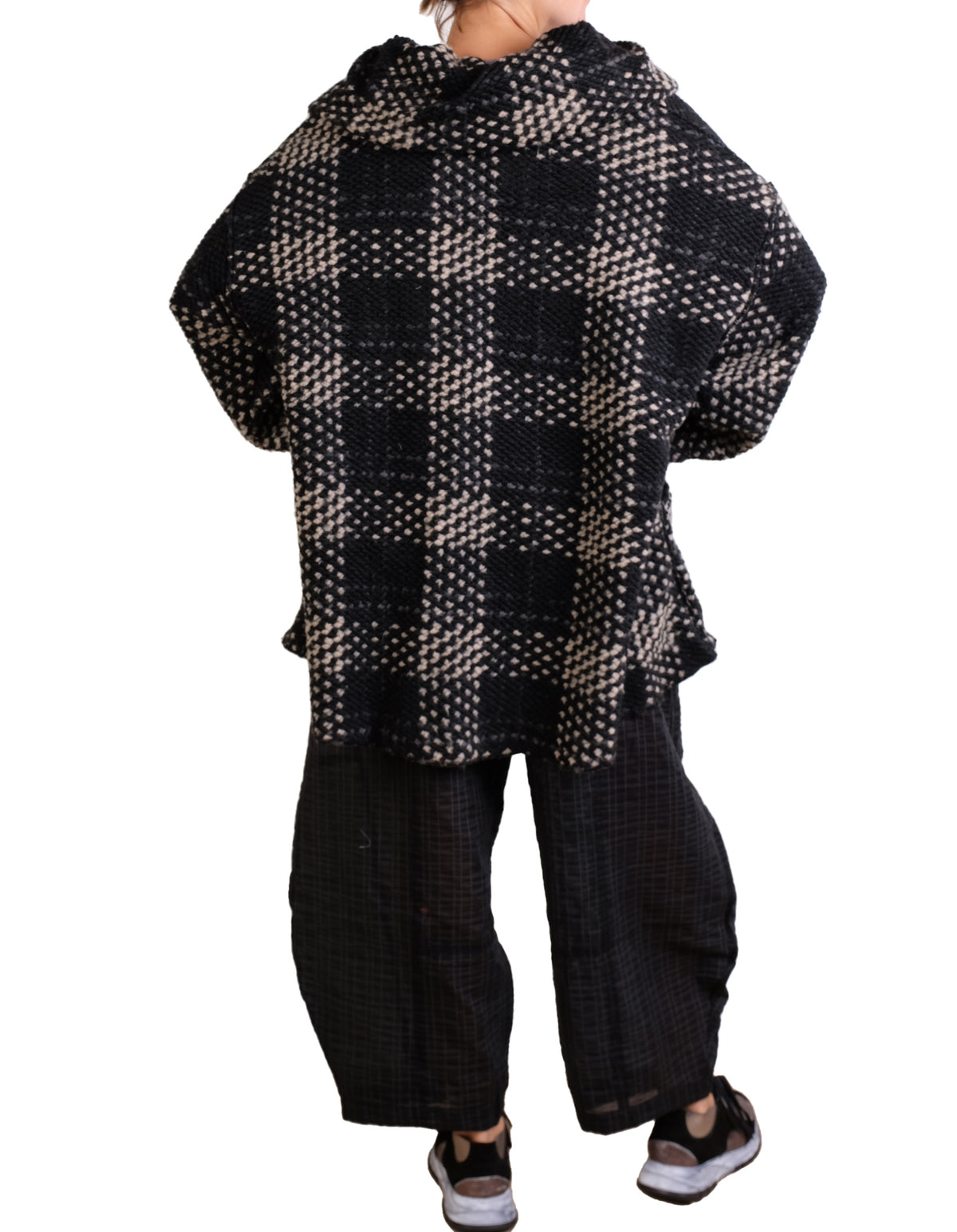 Dress To Kill Black Taupe Heavy Knit Iris Coat