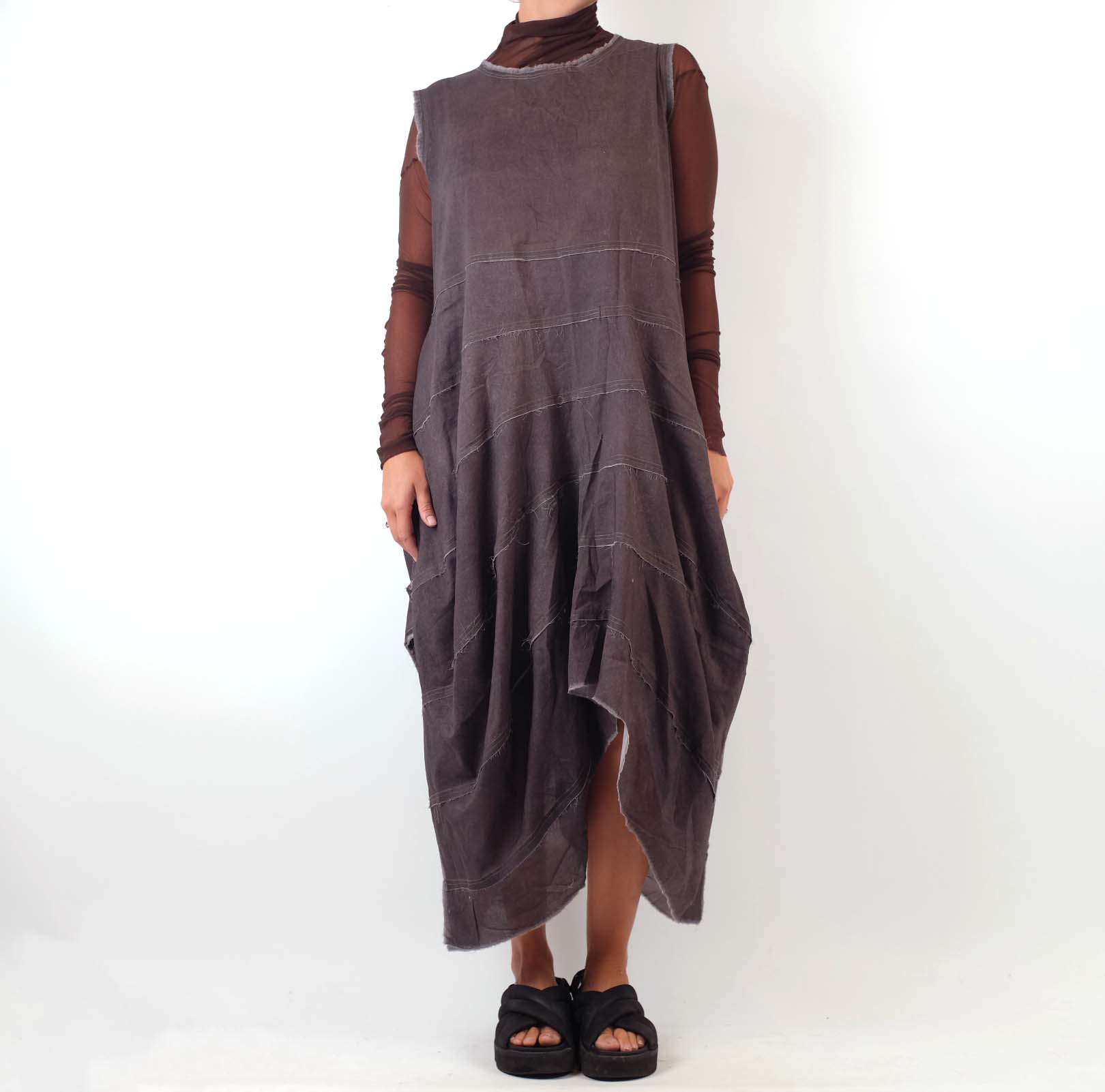 Loyko Ari Dress (+ turtleneck) in Graphite