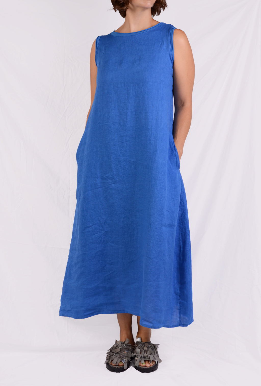 Cutloose Maxi Tank Dress in Vivid Blue