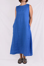 Cutloose Maxi Tank Dress in Vivid Blue