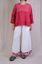 Krista Larson Eloise Shirt in Valentine Linen