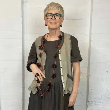 Frank Ideas Brown/Tan Daisy Chain Necklace