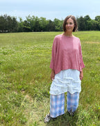 Krista Larson Agnes Pants in Plaid Linen