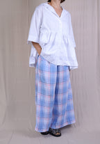 Krista Larson Agnes Pants in Plaid Linen