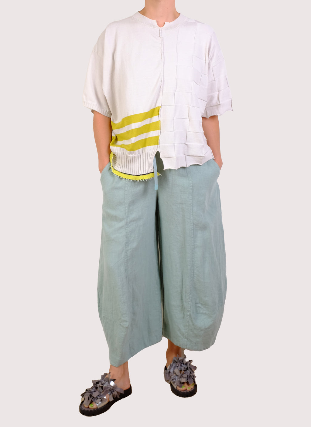 Serienumerica Asymmetric Sweater in Yellowmilk