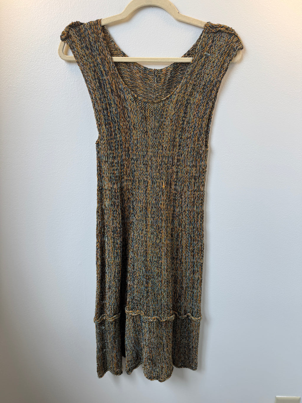 T2T Skif Gold/Blue/Black Knit Dress One Size (fits like S/M)