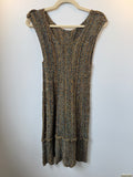 T2T Skif Gold/Blue/Black Knit Dress One Size (fits like S/M)