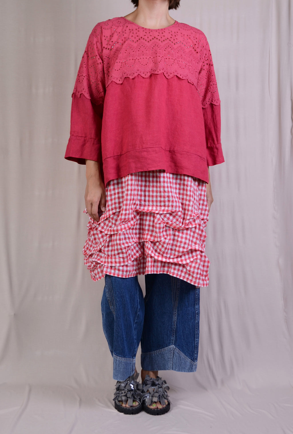 Krista Larson Eloise Shirt in Valentine Linen