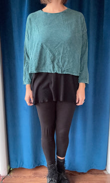  Krista Larson Crop Long Sleeve Tee in Emerald